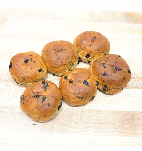 Idas Currant Buns 6 per pack