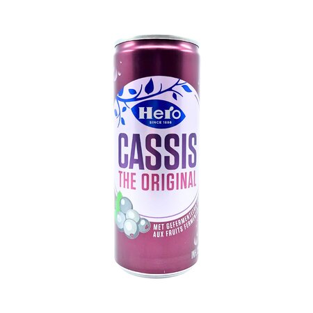 Hero Black Currant Soda Can 8.4oz 250 ML