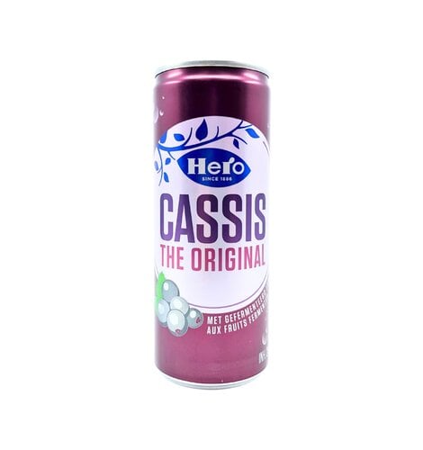 Hero Black Currant (Casis) Soda Can 24 cans 250 ml