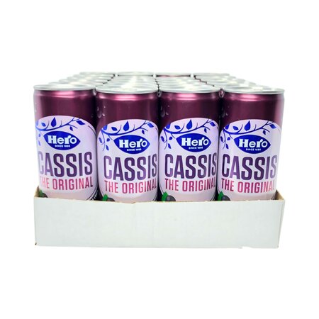 Hero Black Currant (Casis) Soda Can 24 cans 250 ml