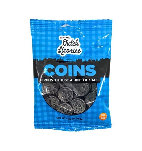 Gustafs Licorice Coins 5.2 Oz Bag