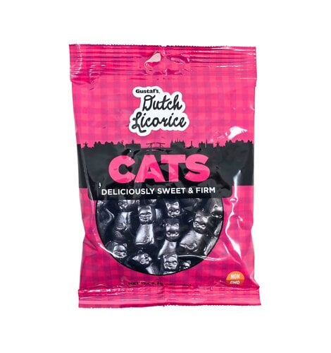 Gustafs Cats Licorice 5.2 Oz Bag