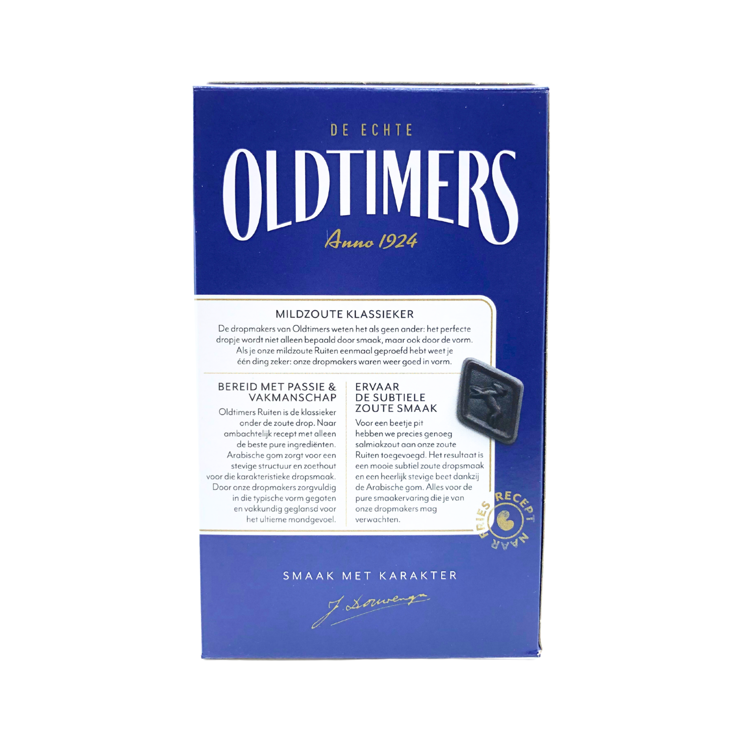 Old Timers Hindelooper Mild Salt Diamond 7 oz Licorice Blue Box