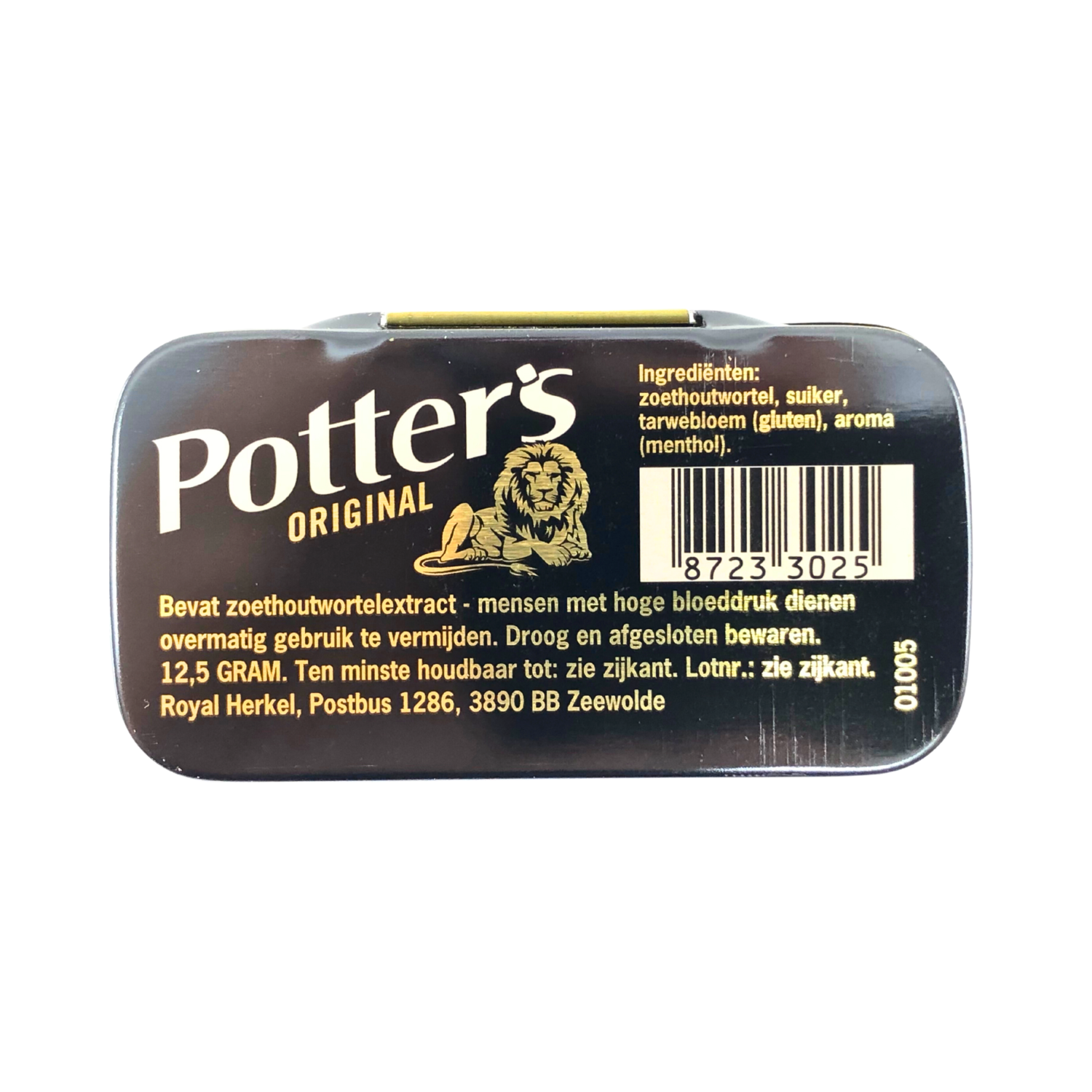 POTTER'S ORIGINAL LICORICE PASTILLES TIN 12.5g