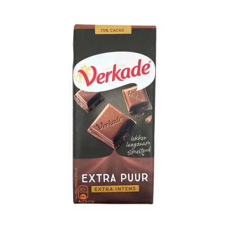 Verkade Extra Dark (Puur) Chocolate Bar 3.9 oz