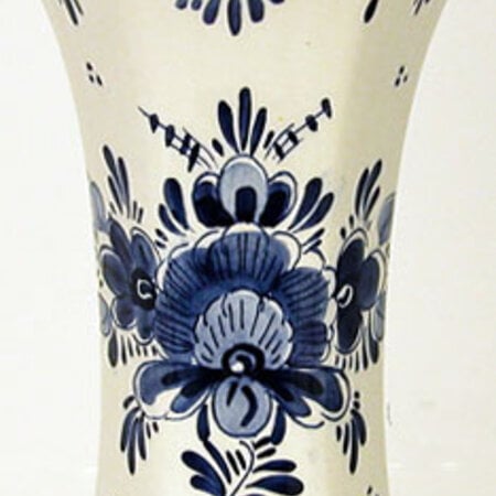 DeWit Hand Painted Vase Blue Flower 5.5 inch