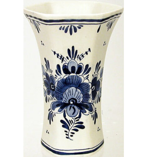 DeWit Hand Painted Vase Blue Flower 5.5 inch
