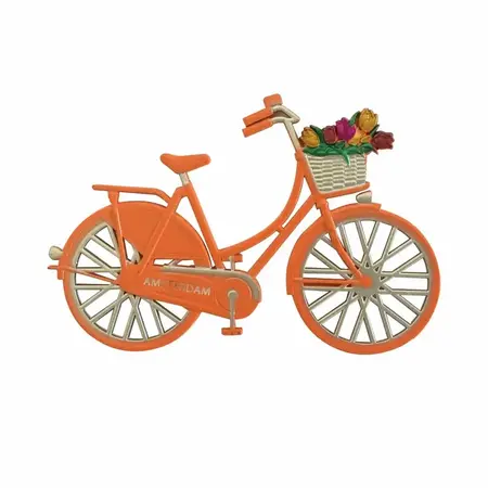 Orange Bike Magnet Amsterdam 4" x 2.5"