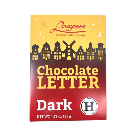 Lagosse Large Dark H Chocolate Letter 4.7oz