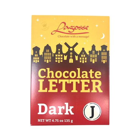 Lagosse Large Dark J Chocolate Letter 4.7oz