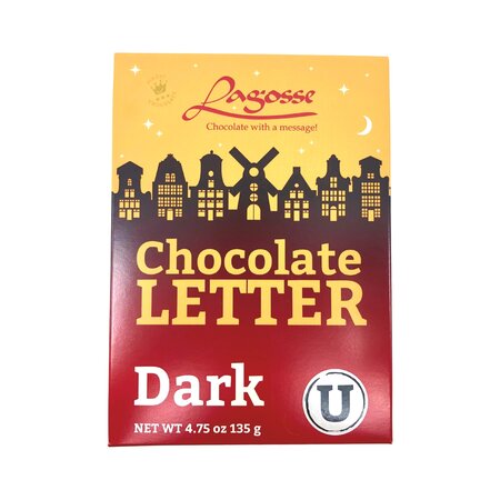 Lagosse Large Dark U Chocolate Letter 4.7oz
