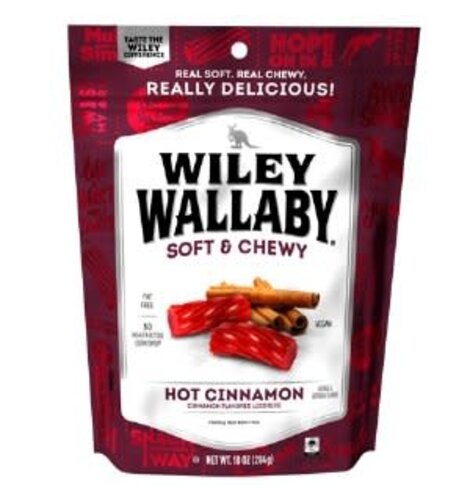 Wiley Wallaby Hot Cinnamon Licorice 10 Oz Bag