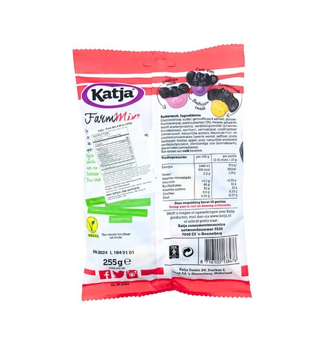 Katja  Farm Mix Asst Fruit & Licorice Candy 9.8  Oz Bag