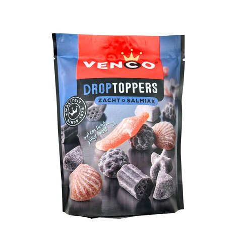 Venco Droptoppers Soft & Salmiak 7.2 Oz Bag  205g