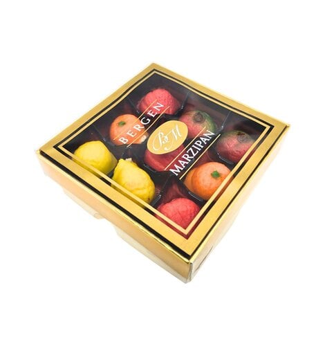 Bergen Marzipan Fruits 9 piece Gift Box 4 oz