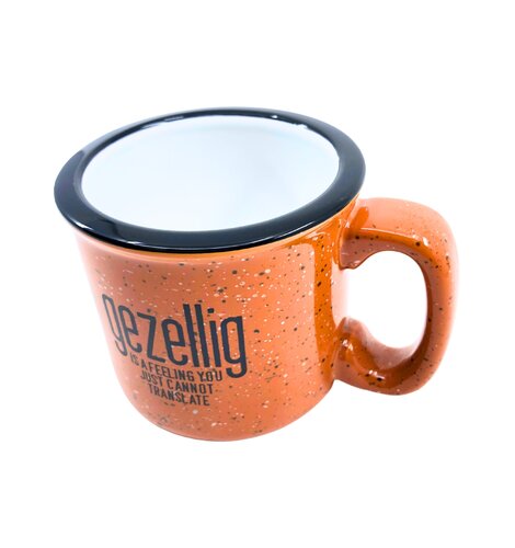 Gezellig is a feeling Ceramic Campfire Mug - Terra Cotta 15 oz
