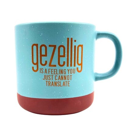 Gezellig Coffee Mug with unglazed bottom - Celadon Blue 12 oz