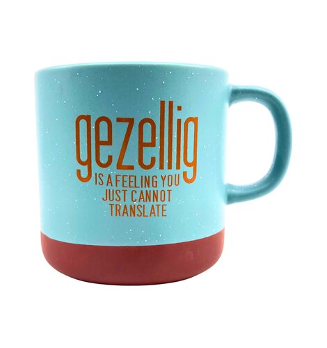 Gezellig Coffee Mug with unglazed bottom - Celadon Blue 12 oz