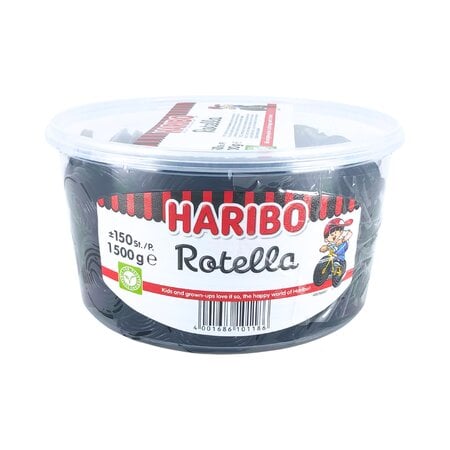 Haribo Rotella (Licorice wheels) Drum 150pc