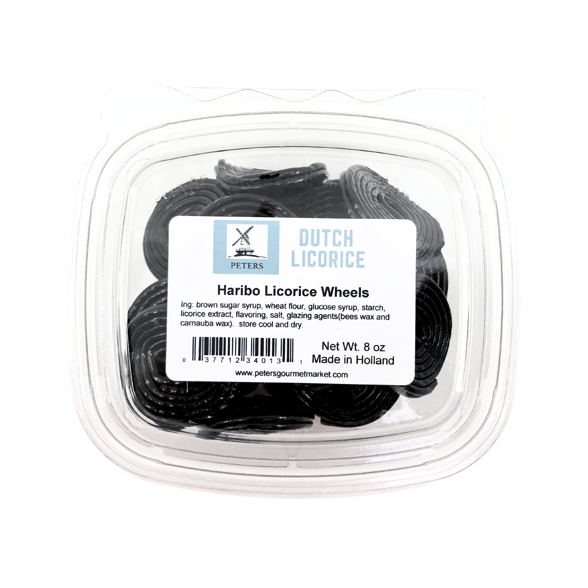 Haribo Rotella (Licorice Wheels) 8 oz tub Peters Gourmet Market