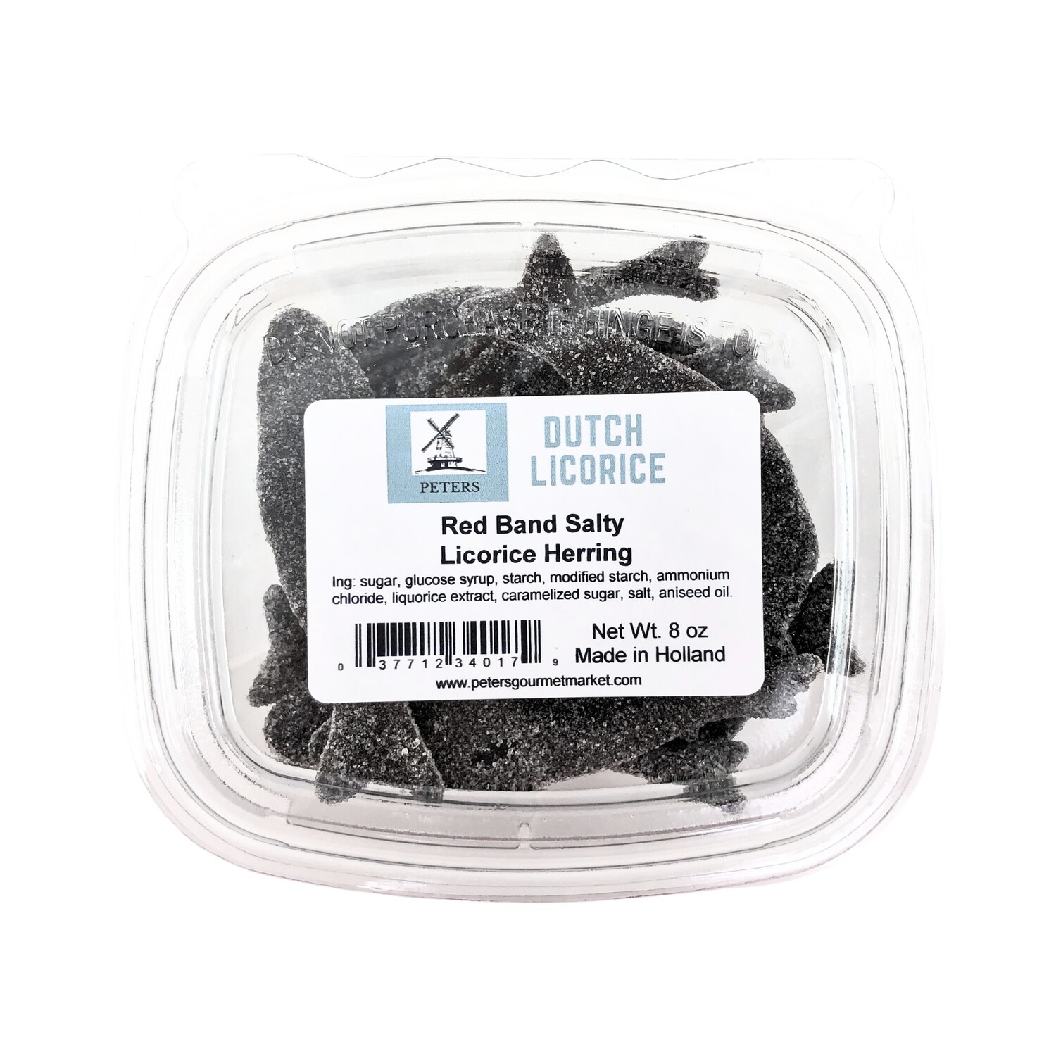 Red Band Salty Licorice Herring Fish 8 oz tub Peters Gourmet Market