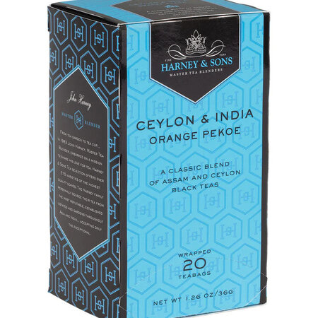 Harney & Sons Ceylon & India Orange Pekoe Tea 20 Ct Box