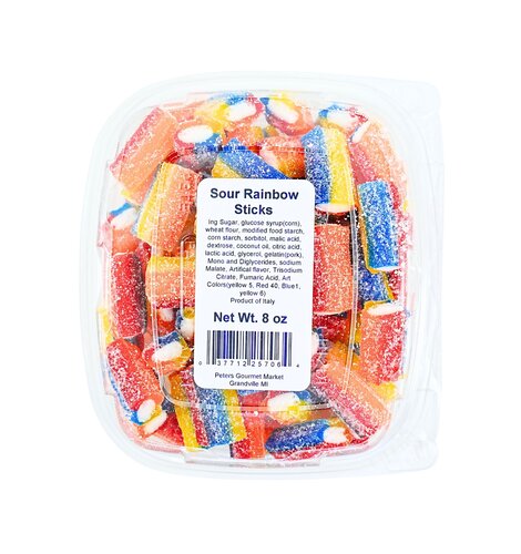 Sour Rainbow Sticks 8 oz Tub