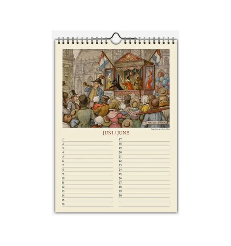 Anton Pieck Amsterdam Birthday Calendar 8.2x11.5