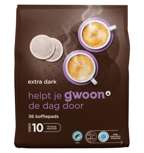Gwoon Extra Dark Roast Coffee pads 36 ct
