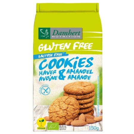 Damhert Gulten Free Oat Biscuit with Almonds  5.29 Oz