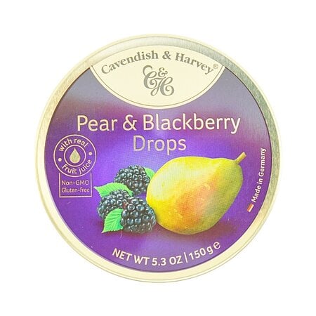 Cavendish & Harvey Pear And Blackberry 5.3oz Tin