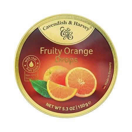 Cavendish & Harvey Orange Candy 5.3oz Tin