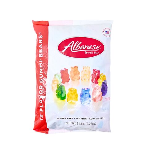 Albanese Bulk Gummi Bears 12 Flavor 5 lb bag