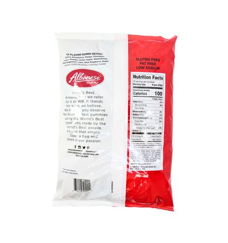 Albanese Bulk Gummi Bears 12 Flavor 5 lb bag