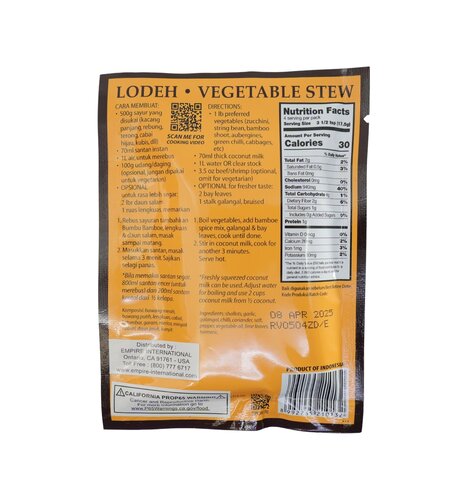 Bamboe Lodeh Spices for Vegetable Stew 1.9 oz