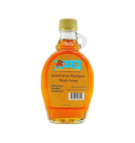 Big Prairie 100% Pure Michigan Maple Syrup 8.8 oz glass