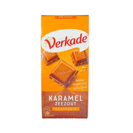Verkade Caramel Seasalt Chocolate Bar 3.9 Oz