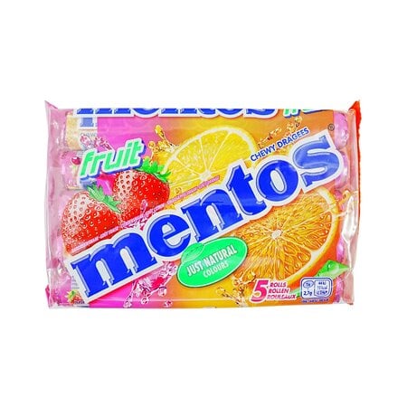 Mentos Fruit Flavors  5 roll pack
