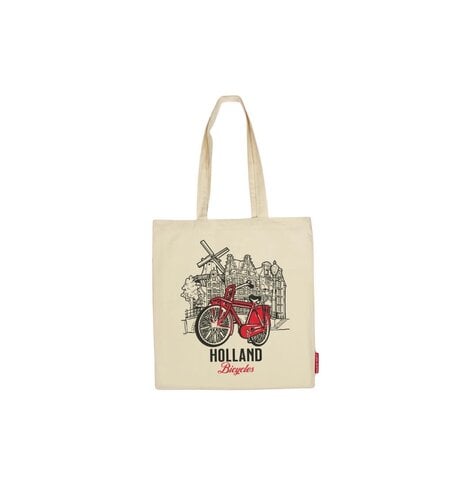 Holland Red Bike 100% Cotton Shopping Bag