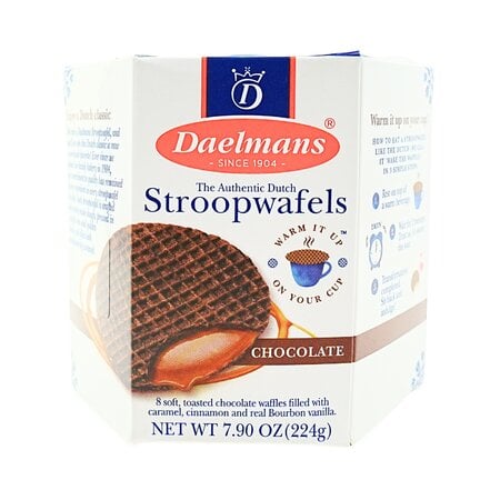 Daelman Chocolate Stroopwafels Hex Box 8 ct 7.9 oz