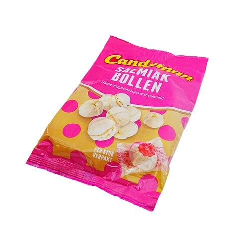 Candyman Salmiak Balls 3.5 Oz Ind Wrapped Candy