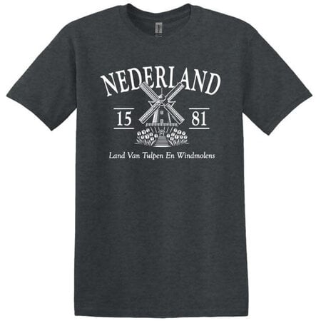 Nederland 1581 Tulips and Windmills T Shirt  Large