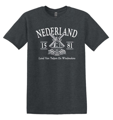 Nederland 1581 Tulips and Windmills T Shirt Medium