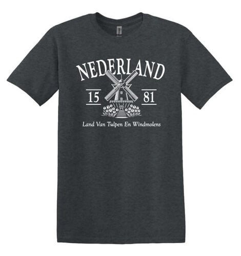 Nederland 1581 Tulips and Windmills T Shirt  X Large