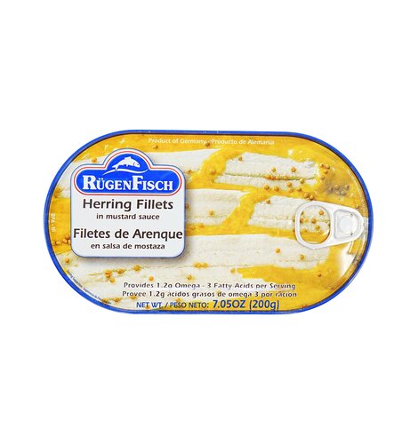 Rugenfisch Herring Fillet Mustard 7.05 oz Tin DC