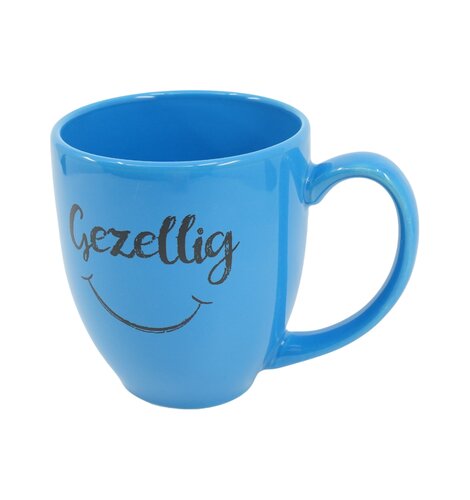 Gezellig Smile Face  Mug Blue 13 oz