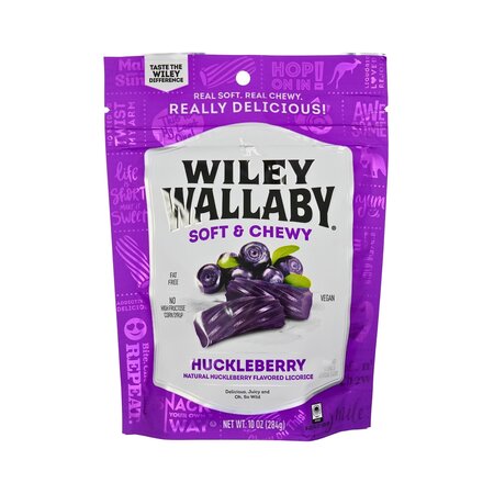 Wiley Wallaby Huckleberry Licorice 10oz DATED 07/31