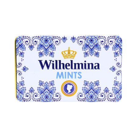 Wilhelmina Mints Mini Delft Tin Slide Top  3.5 oz