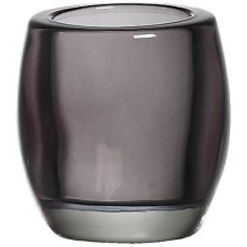Bolsius Bolsius TeaLight Oval Holder Smokey 3 x 2.8 inch Bolsius Bolsius TeaLight Oval Holder Smokey 3 x 2.8 inch