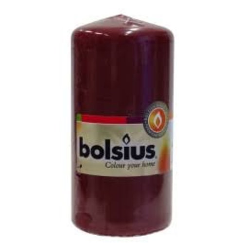 Bolsius Bolsius Pillar Candle Wine Red 4.7 x 2.3 inch Bolsius Bolsius Pillar Candle Wine Red 4.7 x 2.3 inch
